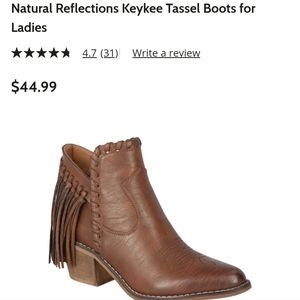 Tassel/ Fringe ankle booties sz8
